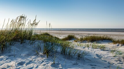 sand dunes and grass