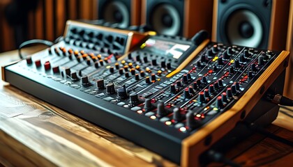 Versatile Digital Music Mixing Console Featuring Adjustable Levels and Dynamic Controls for Innovative Sound Sculpting and Production