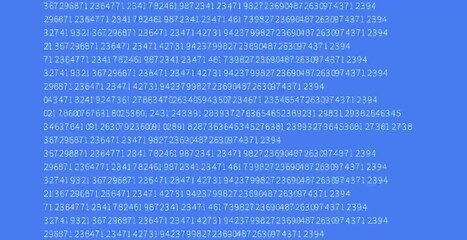 Blue Code Scramble Scans. Full screen saver graphic loop as complex encrypted codes randomly fluctuates on the display
