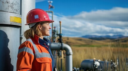 A technician managing a small-scale gas distribution center, overseeing the flow of natural gas to rural and remote areas