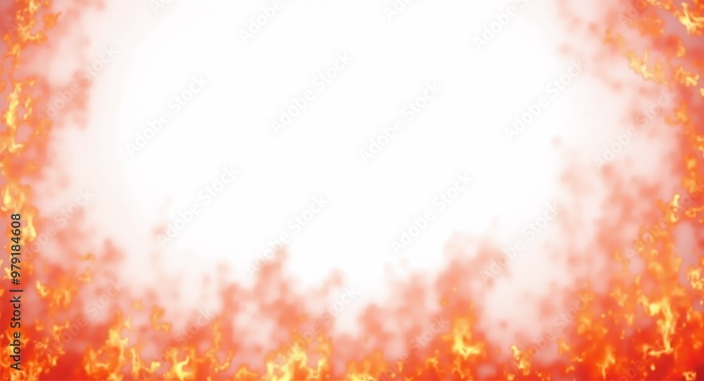 Fiery Flame Frame Background - Dynamic Burning Border for Intense ...