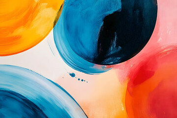 Wall Mural - circle abstract shape backgrounds painting line.