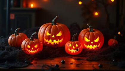 Poster -  Spooky Halloween Pumpkins