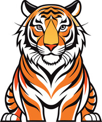 Wall Mural - design a detailed tiger vector art illustration