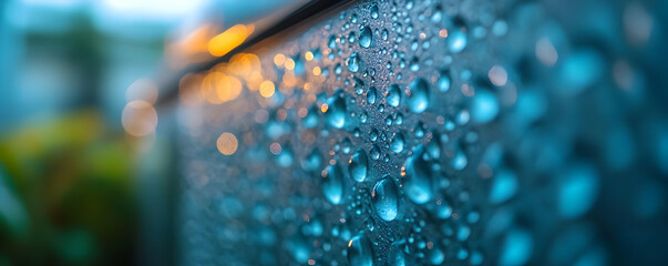 Wall Mural - Abstract Background with Water Drops and Bokeh
