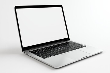 laptop mockup on isolated white background created with generative ai