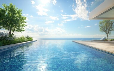 Wall Mural - clean and beauty modern pool stock photo --ar 8:5 --v 6.1 Job ID: 3c99445b-4d46-40dc-8ac8-18c4205b3bf1