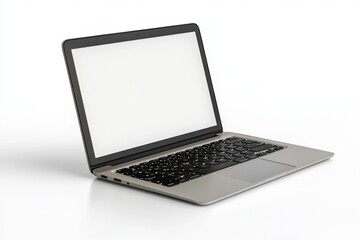 laptop mockup on isolated white background created with generative ai