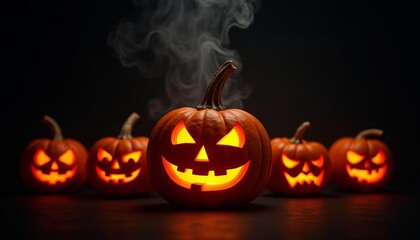 Poster -  Spooky Halloween Pumpkins