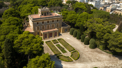 Wall Mural - Aerial view of Villa Reale in Lecce, Puglia, Italy.