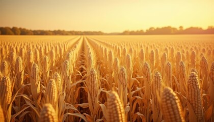 Canvas Print -  Bountiful harvest under the golden sun