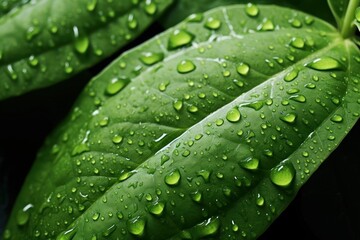 Poster - Green leaves outdoors nature plant.