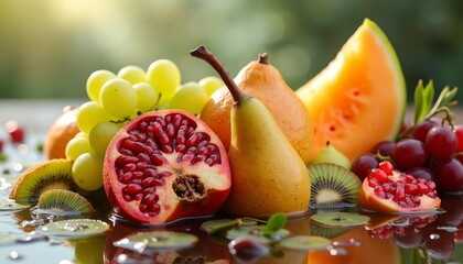 Poster -  Fresh and vibrant fruits a feast for the eyes