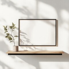 Poster - Blank Frame Shelf Mockup.