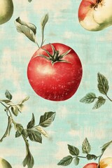 Wall Mural - Vintage Tomato Pattern.