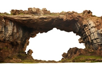 Wall Mural - Cave as border outdoors nature cliff.