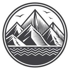 Wall Mural - mountain vector icon illustration 