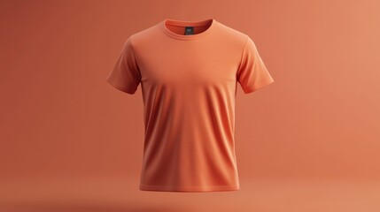 Men s short sleeve t shirt mockup showcasing front view design ideal for print presentations featuring 3D illustration and rendering techniques