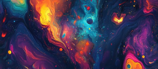 Wall Mural - Abstract psychedelic background in an artistic illustration