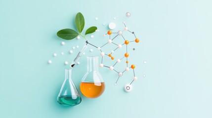 Canvas Print - A flowchart depicting the steps involved in a chemical synthesis process, outlining the sequence of reactions and reagents.