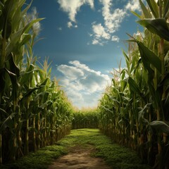 Wall Mural - Corn farm agriculture outdoors nature.