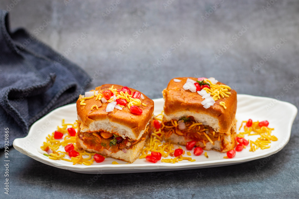 Dabeli is a spicy Indian street food made with a potato filling ...