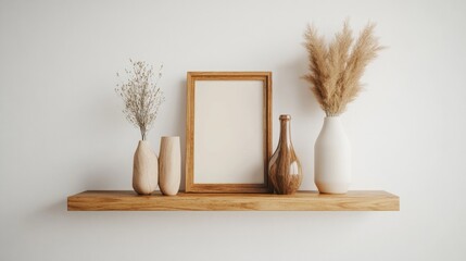 Contemporary Wooden Shelf Decor