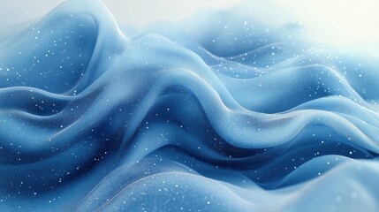 Wall Mural - Abstract Blue Fabric with Sparkling Glitter