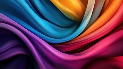 Poster - A close up of a colorful fabric with many different colors, AI