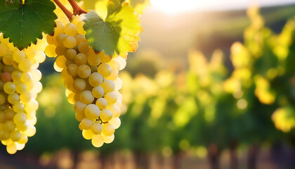 Wall Mural - blurred background white grapes