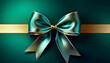 © Galeno - gradient wrapping paper emerald green gold sparkling silver bow