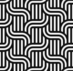 Aufkleber - Vector seamless pattern. Modern stylish texture. Repeating geometric background. Striped hexagonal grid. Bold graphic design. Can be used as swatch for illustrator.