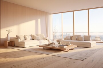 Poster - Living room minimalism architecture furniture building.