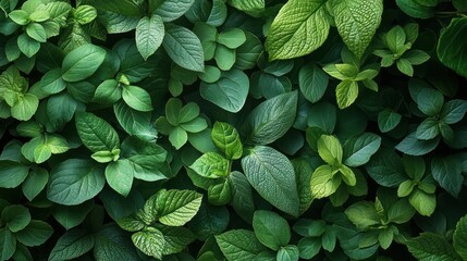 Wall Mural - Vibrant Green Leaves