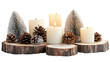 © Meesunal - Christmas candle with pine cones and festive decorations