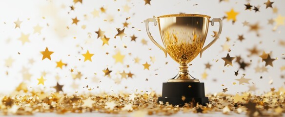 the golden trophy with stars