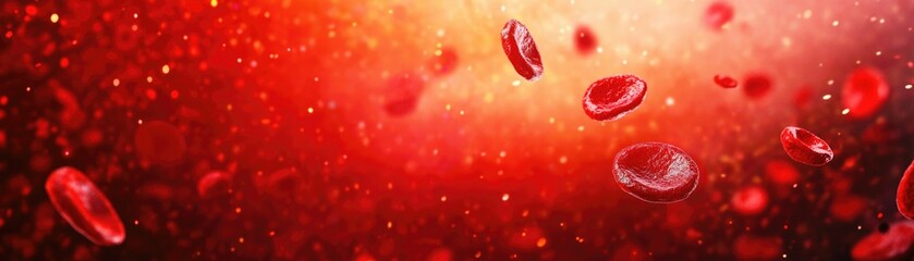 Blood cells 3d background red