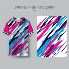 Sticker - Sports jersey and t-shirt template sports jersey design vector. Sports design for football, racing, gaming jersey. Vector.