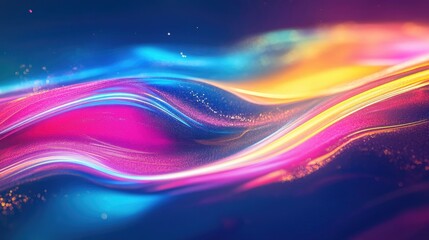 Wall Mural - Colorful abstract background featuring a night light theme showcasing a vibrant interplay of hues and soft illumination