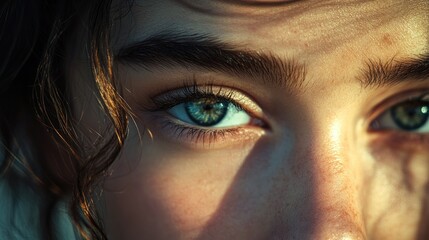 Canvas Print - Close-up Portrait of a Woman's Eyes