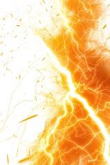 lightning spark on white background 