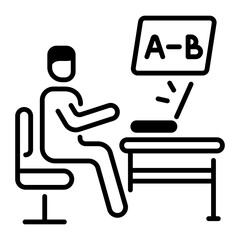 Poster - E learning icon designed in line style 