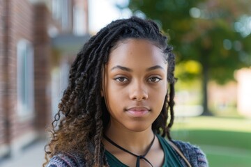 Wall Mural - Portrait of a high school African American female student