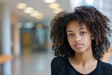 Wall Mural - Portrait of a high school African American female student