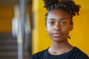 Wall Mural - Portrait of a high school African American female student