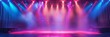 © Andrii Zastrozhnov - An empty stage illuminated by spotlights, awaiting a vibrant performance with bright lights and effects.