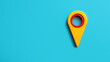 © crazyass - Blank map pin illustration, customizable text area, minimalist flat design, ideal for location markers, navigation tools, or interactive map applications