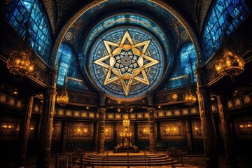 Canvas Print - Judaism architecture building worship.