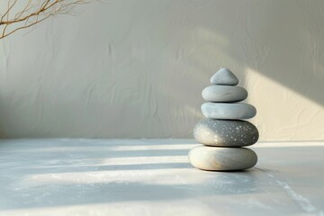 Wall Mural - Healing stone pebble wall pill.