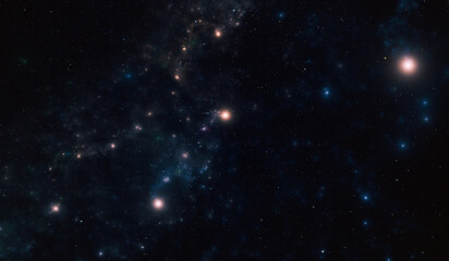 Wall Mural - space with beautiful nebula and stars.